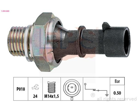 Oljetryckskontakt Made in Italy - OE Equivalent 1.800.069 EPS Facet