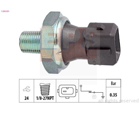 Oljetryckskontakt Made in Italy - OE Equivalent 1.800.091 EPS Facet