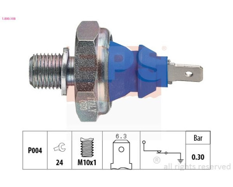 Oljetryckskontakt Made in Italy - OE Equivalent 1.800.108 EPS Facet