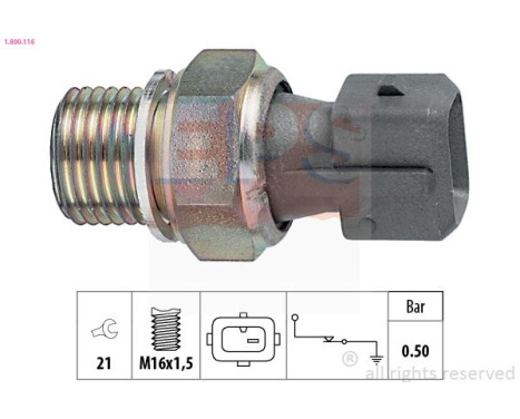 Oljetryckskontakt Made in Italy - OE Equivalent 1.800.116 EPS Facet