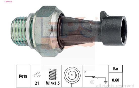 Oljetryckskontakt Made in Italy - OE Equivalent 1.800.129 EPS Facet