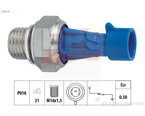 Oljetryckskontakt Made in Italy - OE Equivalent 1.800.143 EPS Facet