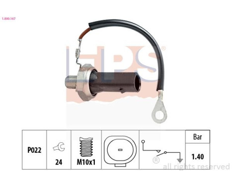 Oljetryckskontakt Made in Italy - OE Equivalent 1.800.167 EPS Facet