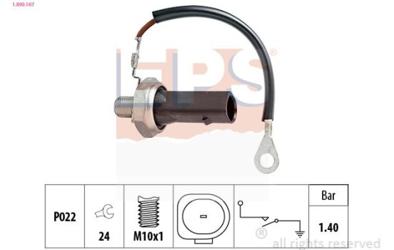 Oljetryckskontakt Made in Italy - OE Equivalent 1.800.167 EPS Facet