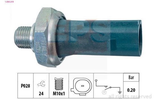 Oljetryckskontakt Made in Italy - OE Equivalent 1.800.219 EPS Facet