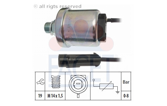 Sensor, oljetryck 1.800.635 EPS Facet