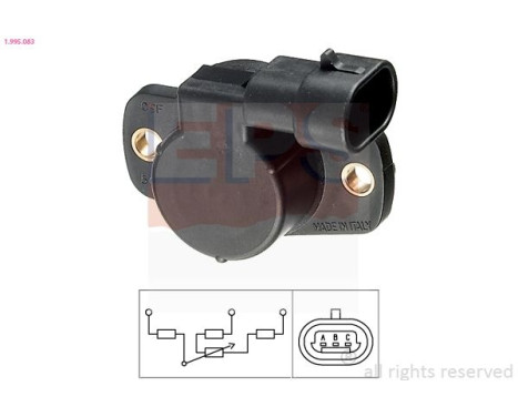 Gasspjällslägesgivare Made in Italy - OE Equivalent 1.995.083 EPS Facet