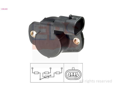 Gasspjällslägesgivare Made in Italy - OE Equivalent 1.995.093 EPS Facet