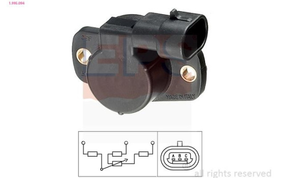 Gasspjällslägesgivare Made in Italy - OE Equivalent 1.995.094 EPS Facet