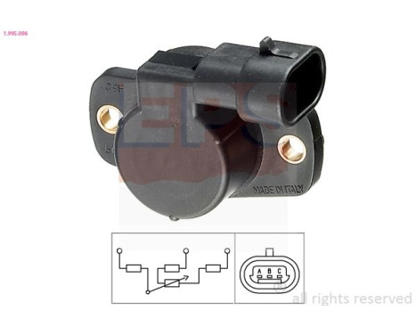Gasspjällslägesgivare Made in Italy - OE Equivalent 1.995.096 EPS Facet