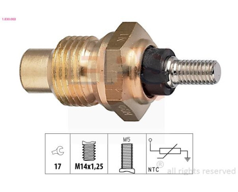 Sensor, kylmedietemperatur Made in Italy - OE Equivalent 1.830.003 EPS Facet
