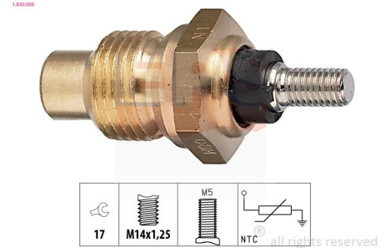 Sensor, kylmedietemperatur Made in Italy - OE Equivalent 1.830.003 EPS Facet