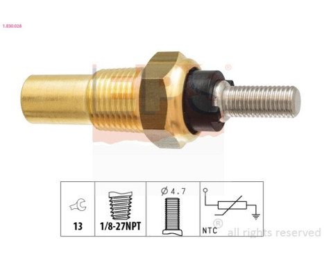 Sensor, kylmedietemperatur Made in Italy - OE Equivalent 1.830.028 EPS Facet