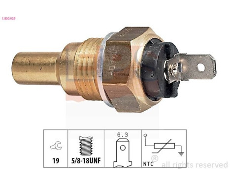 Sensor, kylmedietemperatur Made in Italy - OE Equivalent 1.830.029 EPS Facet