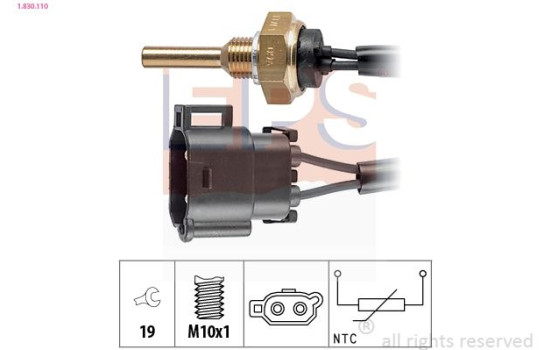 Sensor, kylmedietemperatur Made in Italy - OE Equivalent 1.830.110 EPS Facet