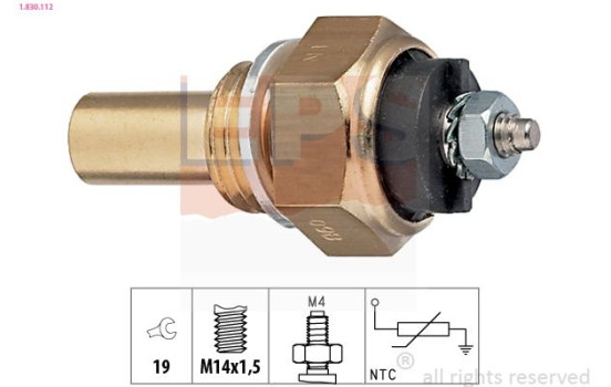 Sensor, kylmedietemperatur Made in Italy - OE Equivalent 1.830.112 EPS Facet