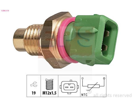 Sensor, kylmedietemperatur Made in Italy - OE Equivalent 1.830.114 EPS Facet