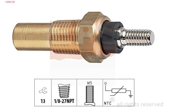 Sensor, kylmedietemperatur Made in Italy - OE Equivalent 1.830.124 EPS Facet