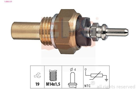 Sensor, kylmedietemperatur Made in Italy - OE Equivalent 1.830.131 EPS Facet