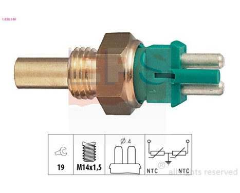 Sensor, kylmedietemperatur Made in Italy - OE Equivalent 1.830.140 EPS Facet