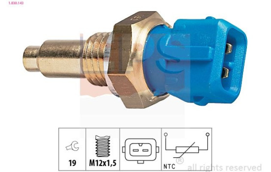 Sensor, kylmedietemperatur Made in Italy - OE Equivalent 1.830.143 EPS Facet