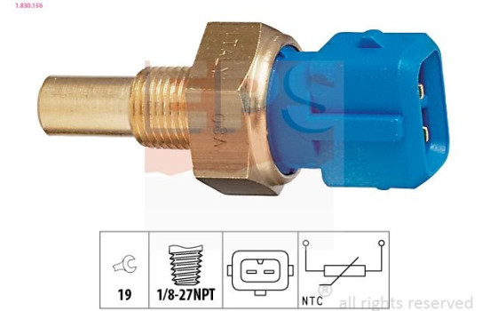 Sensor, kylmedietemperatur Made in Italy - OE Equivalent 1.830.156 EPS Facet