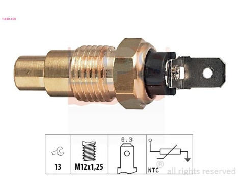 Sensor, kylmedietemperatur Made in Italy - OE Equivalent 1.830.159 EPS Facet