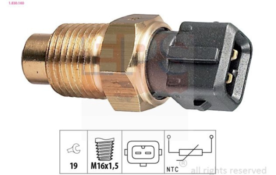 Sensor, kylmedietemperatur Made in Italy - OE Equivalent 1.830.160 EPS Facet