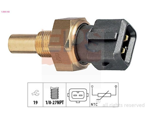 Sensor, kylmedietemperatur Made in Italy - OE Equivalent 1.830.165 EPS Facet