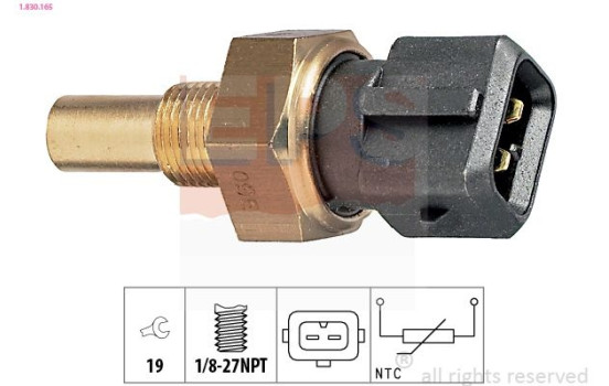 Sensor, kylmedietemperatur Made in Italy - OE Equivalent 1.830.165 EPS Facet