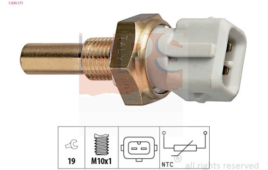 Sensor, kylmedietemperatur Made in Italy - OE Equivalent 1.830.171 EPS Facet