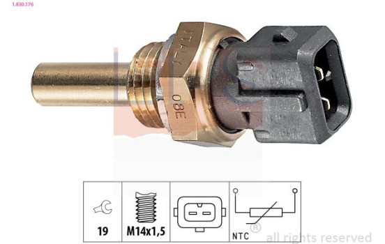 Sensor, kylmedietemperatur Made in Italy - OE Equivalent 1.830.176 EPS Facet