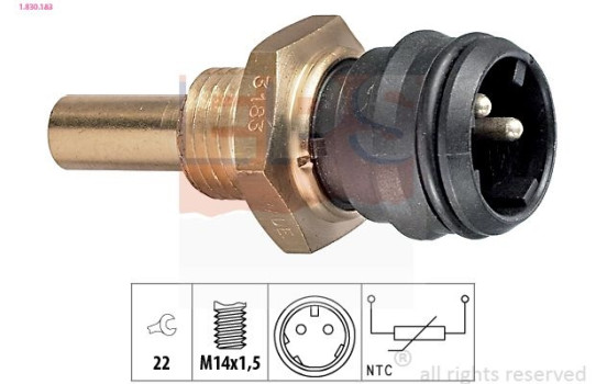 Sensor, kylmedietemperatur Made in Italy - OE Equivalent 1.830.183 EPS Facet