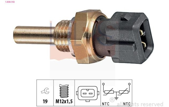 Sensor, kylmedietemperatur Made in Italy - OE Equivalent 1.830.192 EPS Facet