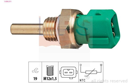 Sensor, kylmedietemperatur Made in Italy - OE Equivalent 1.830.211 EPS Facet