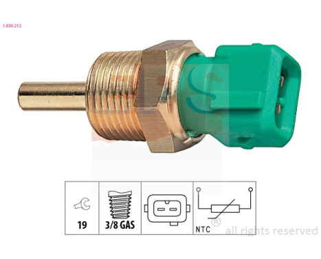 Sensor, kylmedietemperatur Made in Italy - OE Equivalent 1.830.212 EPS Facet