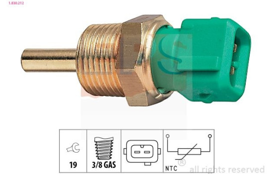 Sensor, kylmedietemperatur Made in Italy - OE Equivalent 1.830.212 EPS Facet