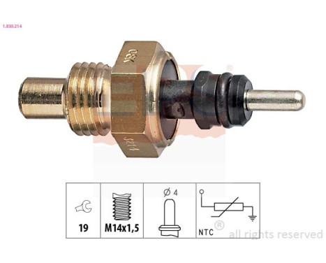Sensor, kylmedietemperatur Made in Italy - OE Equivalent 1.830.214 EPS Facet