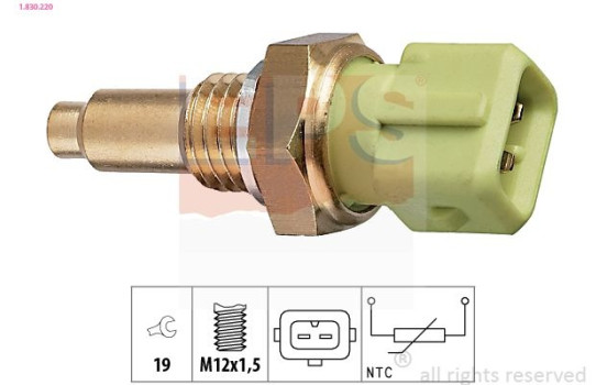 Sensor, kylmedietemperatur Made in Italy - OE Equivalent 1.830.220 EPS Facet