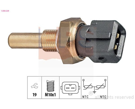 Sensor, kylmedietemperatur Made in Italy - OE Equivalent 1.830.229 EPS Facet