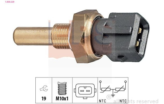 Sensor, kylmedietemperatur Made in Italy - OE Equivalent 1.830.229 EPS Facet