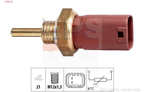 Sensor, kylmedietemperatur Made in Italy - OE Equivalent 1.830.242 EPS Facet