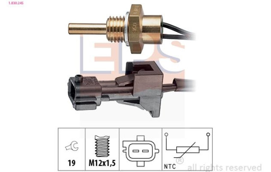 Sensor, kylmedietemperatur Made in Italy - OE Equivalent 1.830.245 EPS Facet