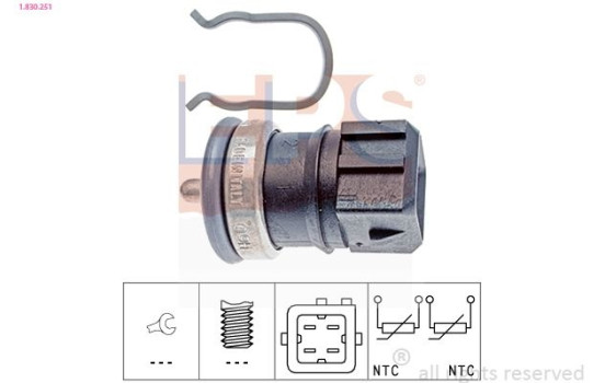 Sensor, kylmedietemperatur Made in Italy - OE Equivalent 1.830.251 EPS Facet