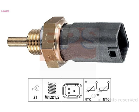 Sensor, kylmedietemperatur Made in Italy - OE Equivalent 1.830.252 EPS Facet