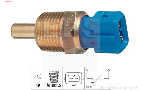 Sensor, kylmedietemperatur Made in Italy - OE Equivalent 1.830.262 EPS Facet