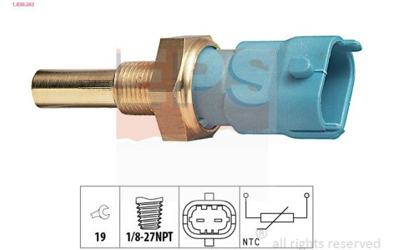 Sensor, kylmedietemperatur Made in Italy - OE Equivalent 1.830.263 EPS Facet