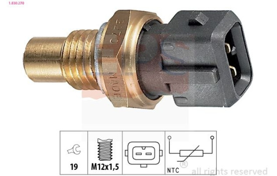 Sensor, kylmedietemperatur Made in Italy - OE Equivalent 1.830.270 EPS Facet