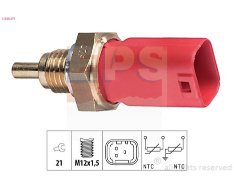 Sensor, kylmedietemperatur Made in Italy - OE Equivalent 1.830.271 EPS Facet