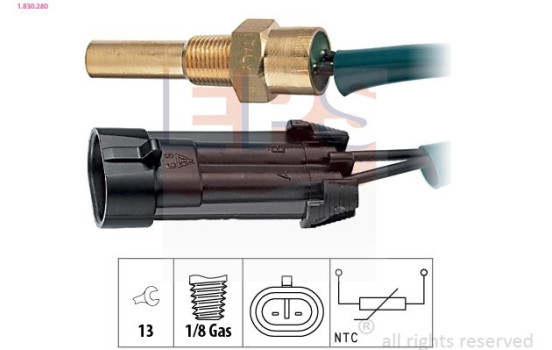 Sensor, kylmedietemperatur Made in Italy - OE Equivalent 1.830.280 EPS Facet